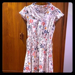 Midi soft floral dress